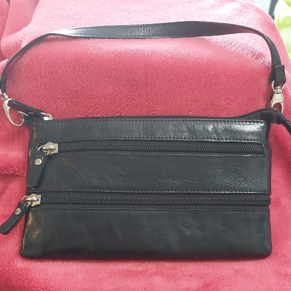 Danier Black Leather Clutch Purse